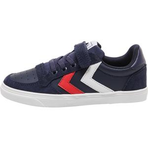chaussures-junior-hummel-slimmer-stadil-leather-low-bleu-fonce