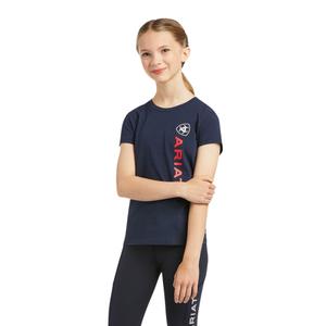 10039226-t-shirt-fille-ariat-vertical-logo-blue