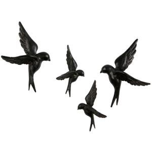 800898-z-oiseaux-decoratif-bepurehome-avaler-x4-noir-22x14x8-cm