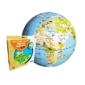 tmanipl-ballon-globe-terrestre-caly-planete-animaux-x2-orange-42-cm