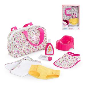 9000141540-coffret-accessoires-a-langer-fleuri-pour-poupon-corolle-rose-blanc-jaune-36-42-cm