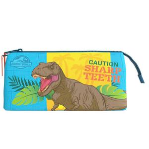 8426842099934-trousse-triple-enfant-cyp-brands-jurassic-world-bleu-marron-tu