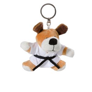 336031009-porte-cle-enfant-danrho-dog-ben-marron-blanc-10-cm