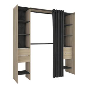 205817-armoire-avec-4-tiroirs-demeyere-dana-beige-noir-1897x501x2030-mm
