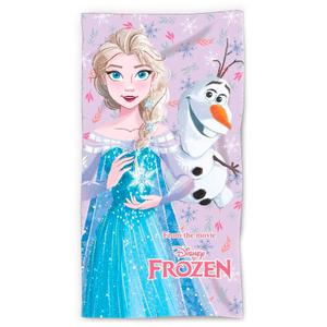 8435631338857-serviette-de-plage-en-coton-fille-disney-frozen-elsa-olaf-multicolor-70x140-cm