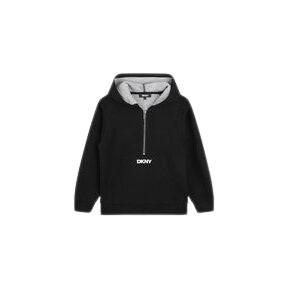 d60181-09b-sweatshirt-a-capuche-enfant-dkny-d60181-black-12-ans