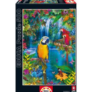 8412668155121-puzzle-de-500-pieces-educa-borras-bird-tropical-land-bleu-jaune-48x34-cm