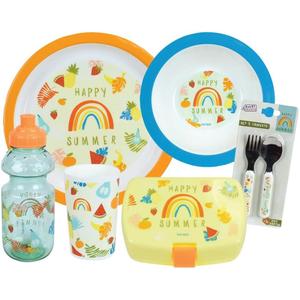 006366-set-vaisselle-verre-assiette-creuse-assiette-plate-gourde-boite-gouter-et-2-couverts-enfant-fun-house-fruity-s-multicolore-tu