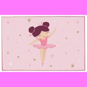 713614-tapis-de-sol-fille-fun-house-ballerine-rose-120x80-cm