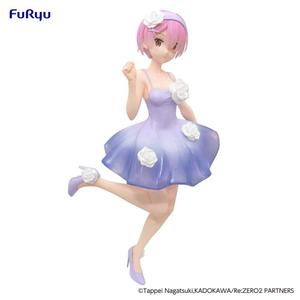 fryu40547-figurine-de-collection-furyu-rezero-trio-try-it-bunnies-ram-flower-dress-violet-21-cm