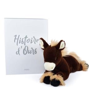 ho3148-peluche-histoire-d-ours-cheval-allonge-alezan-35-44-cm