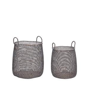 511501-panier-de-rangement-hubsch-interior-mist-x2-marron-fonce-35x44-43x50-cm