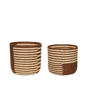 511505-panier-de-rangement-hubsch-interior-twine-x2-naturel-marron-30x28-33x31-cm