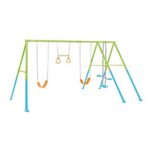 44130-balancoire-portique-4-agres-face-a-face-anneaux-pour-enfant-intex-vert-blanc-orange-467x254x211-cm