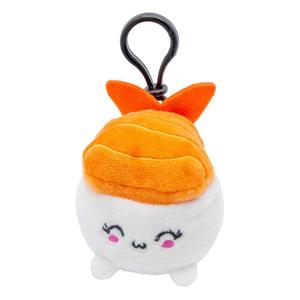 joy42470-peluche-en-polyester-avec-porte-cles-joytoy-plushi-nigiri-sushi-with-crevette-blanc-7-cm
