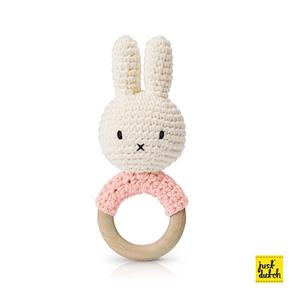 jdt1567-hochet-miffy-teether-eco-cotton-just-dutch-rose-pastel-tu