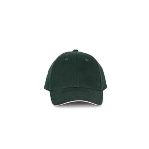 kp042-forestgreen-beige-casquette-6-panneaux-enfant-k-up-oralando-kids-forest-green-beige-tu