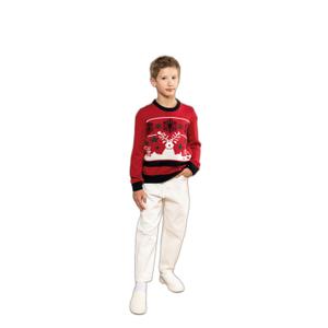 k9012-cherryred-pull-col-rond-de-noel-enfant-kariban-cherryred