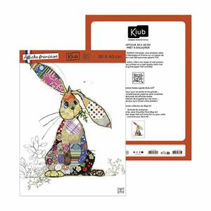 afm21u05-poster-kiub-kook-lapin-blanc-multicolore-30x40-cm