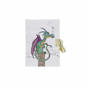 lesa636j03-carnet-secret-a6-dragon-enfant-kiub-kook-160-p-blanc-vert-11-5x15-5x1-5-cm