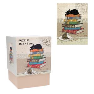 puzzs34h01-puzzle-de-500-pieces-coffret-chaton-livres-kiub-bug-art-mutlicolore-tu