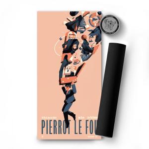 kb902plaksgpierrotv-poster-kubbick-pierrot-le-fou-v-orange-noir-45x90-cm