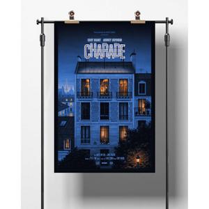 kb907plaksgcharader-poster-kubbick-charade-r-bleu-noir-61x91-5-cm