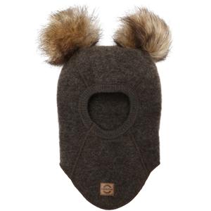 50036ml-1-dark-brown-melange-cagoule-integral-en-laine-avec-pompon-bebe-mikk-line-dark-brown-melange