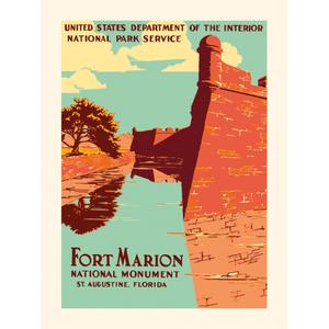 kb1207plakfortmari-poster-plakat-fort-marion-marron-bleu-tu
