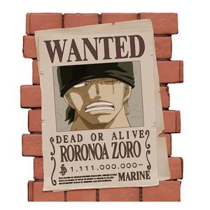 3521320802763-figurine-plastoy-one-piece-wanted-zoro-marron-16-cm