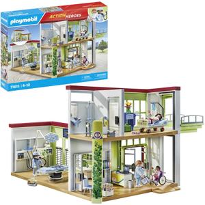 a2404167-jeux-de-simulation-hopital-amenage-toit-vegetal-playmobil-multicolore-38-5x9x51-5-cm