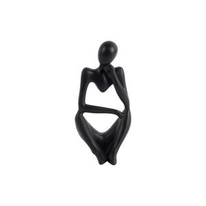 pt4022bk-statue-polyresine-present-time-wondering-black-9-5x23-5-cm