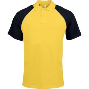 polo-kariban-baseball-jaune-noir