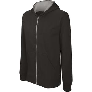 k486-black-finegrey-sweathirt-enfant-zippe-a-capuche-kariban-noir-gris