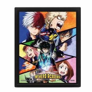 641man006-cadre-3d-lenticulaire-pyramid-my-hero-academia-characters-mosaic-multicolore-20-5x4-5x25-5-cm