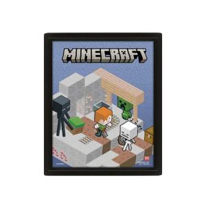 641min001-decoration-murale-lenticulaire-pyramid-minecraft-3d-gris-noir-20-5x4-5x25-5-cm