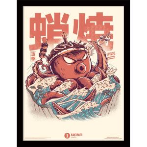 64ilu005-decoration-murale-pyramid-takoyaki-attack-blanc-rouge-bleu-33x1-5x43-cm