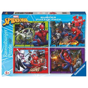 4005555010760-puzzle-de-4x100-pieces-ravensburger-marvel-spiderman-rouge-bleu-36x26-cm