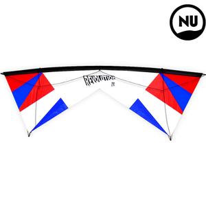 rexprx-gblue-white-red-cerf-volant-avec-poignees-et-sac-de-transport-revolution-kites-revolution-reflex-experience-blue-white-red-233-cm