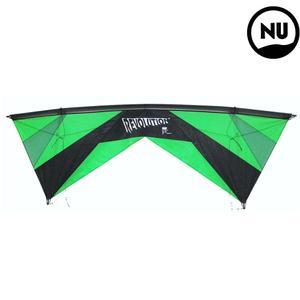 rexprx-ggreen-black-cerf-volant-avec-poignees-et-sac-de-transport-revolution-kites-revolution-reflex-experience-green-black-233-cm