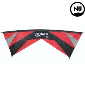 rexprx-gred-grey-blk-cerf-volant-avec-poignees-et-sac-de-transport-revolution-kites-revolution-reflex-experience-red-grey-black-233-cm
