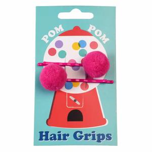 29203-pince-a-cheveux-pompons-rex-london-x2-rose-6-cm