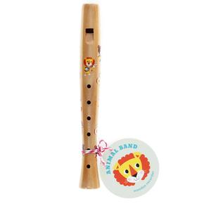 30298-flute-a-bec-en-bois-enfant-rex-london-animal-band-beige-20-cm