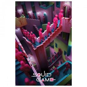 pp8008-poster-rock-a-gogo-squid-game-crazy-stairs-multicolore-61x91-5-cm