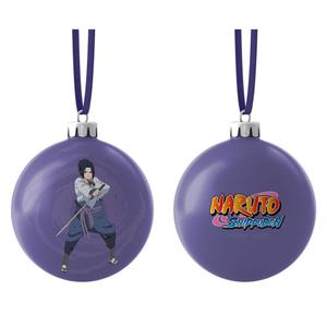 8435450258848-decoration-de-noel-sd-toys-naruto-shippuden-sasuke-christmas-ball-violet-7x7-cm