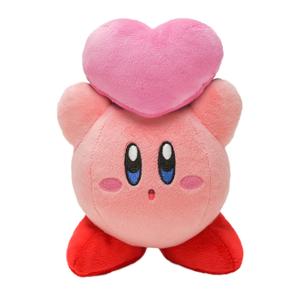 pelkbh16-peluche-together-plus-kirby-avec-coeur-rose-16-cm
