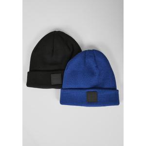 uck626-02110-bonnets-enfant-urban-classics-logopatch-x2-noir-bleu-royal
