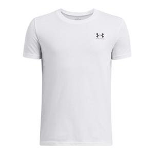 1389962-100-t-shirt-enfant-under-armour-left-chest-blanc-noir