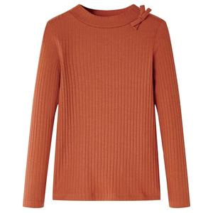 14128-t-shirt-manches-longues-a-decoration-de-noeud-papillon-enfant-vidaxl-cognac