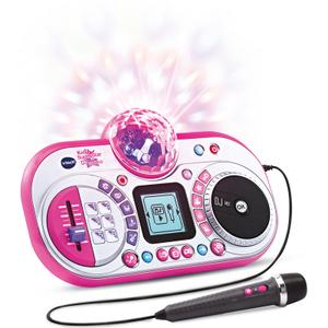 a2103555-jeux-educatifs-dj-studio-vtech-electronics-europe-kidi-superstar-noir-rose-58x12-7x38-7-cm
